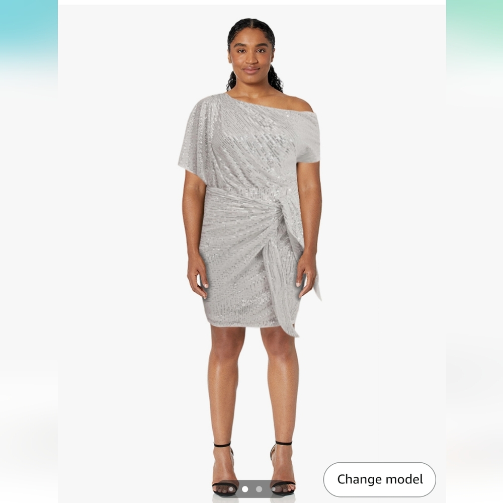 Grace Karin, size large, silver sequin